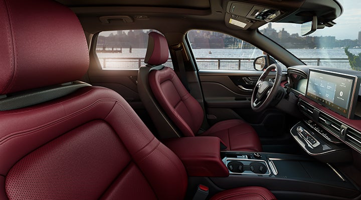 The available Perfect Position front seats in the 2024 Lincoln Corsair® SUV are shown. | Lincoln Demo 5 in Derwood MD