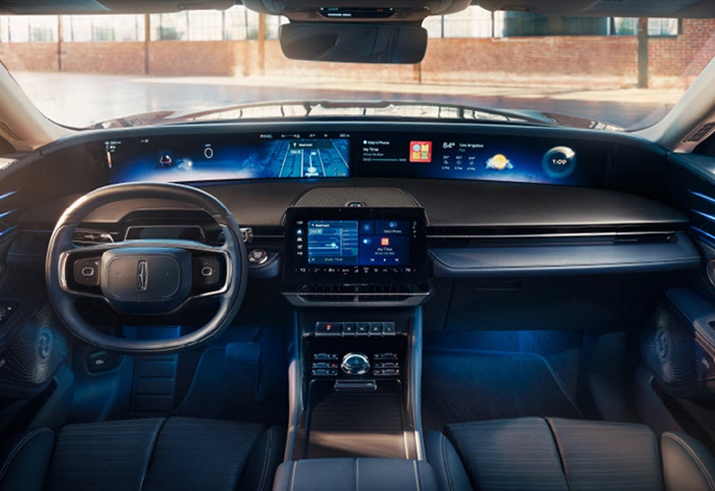 A large panoramic display is shown on the dashboard of a 2024 Lincoln Nautilus® SUV | Lincoln Demo 5 in Derwood MD