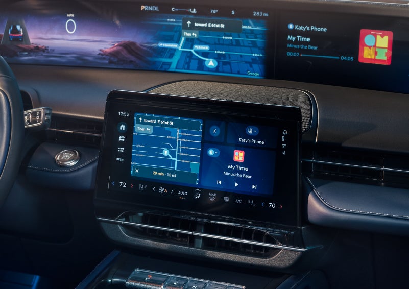 Driving directions are shown on the center touchscreen. | Lincoln Demo 5 in Derwood MD